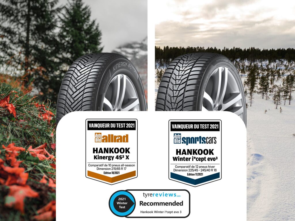 Hankook, pneus hiver et 4 saisons, vainqueurs des tests
